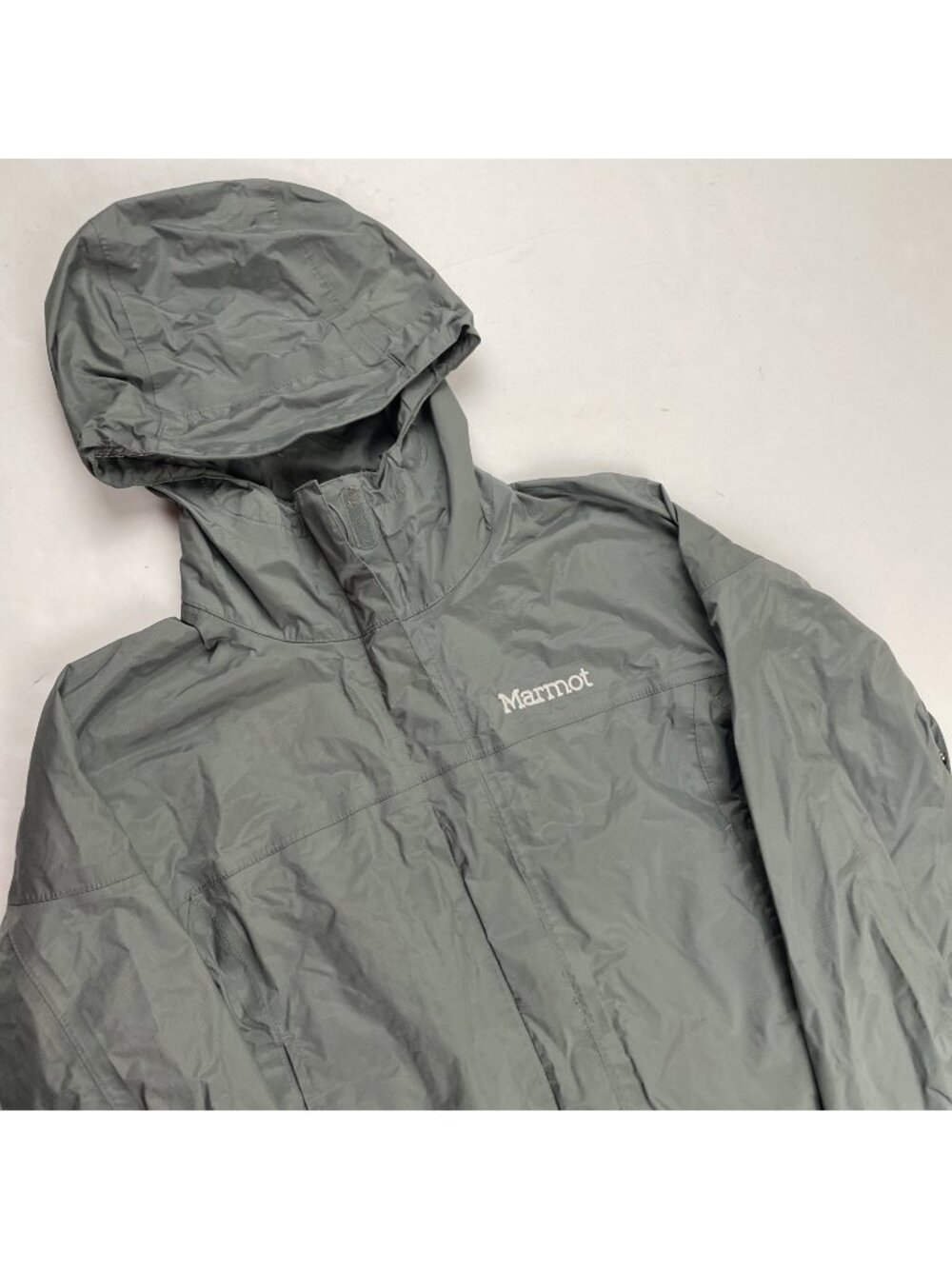 Marmot Windbreaker Rain Jacket Women's Size XS Hooded Vented Sleeves Green